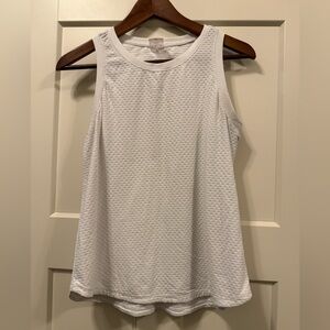 CALIA by Carrie Underwood White Textured Scoop Neck Tank